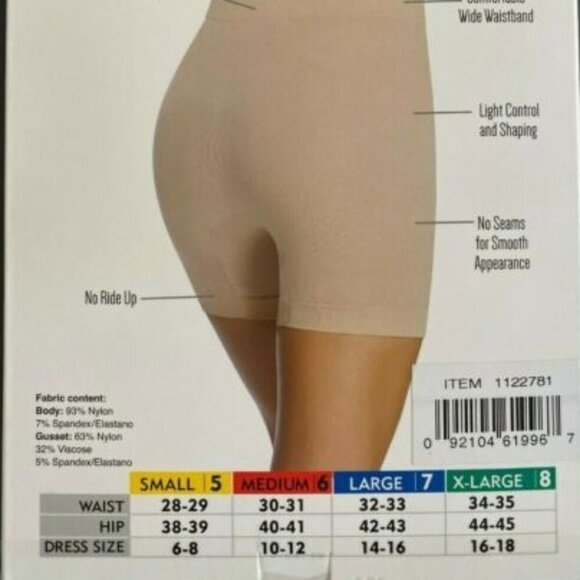 NWT - Gloria Vanderbilt Ladies Slip Short Size L - Picture 2 of 3